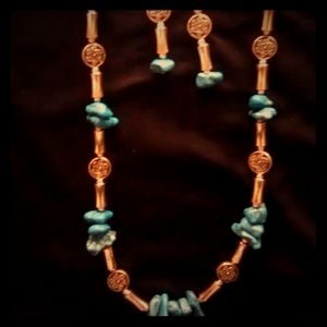 Native American Necklace and Earrings Set